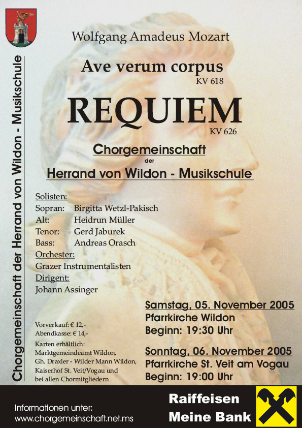 Plakat Mozart Requiem 2005